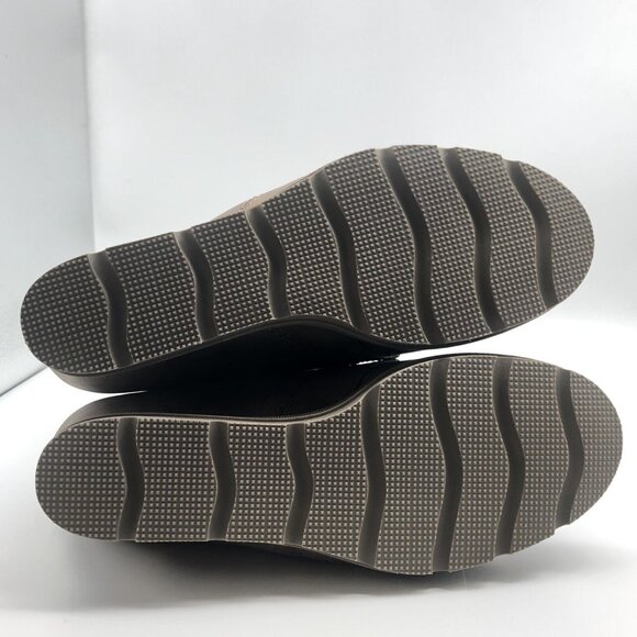 Ortholite beige hidden wedge platform ankle booties boots lace up sz 10 - Picture 13 of 13